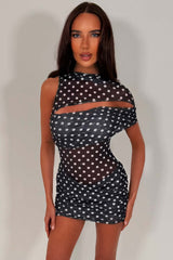 one shoulder cut out front mini dress night  out outfits styledup uk