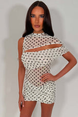 one shoulder cut out front mini dress night  out outfits styledup uk