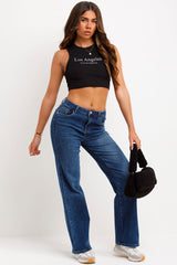 stretch jeans with wide legs womens styledup