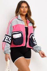 cargo jacket with pockets womens