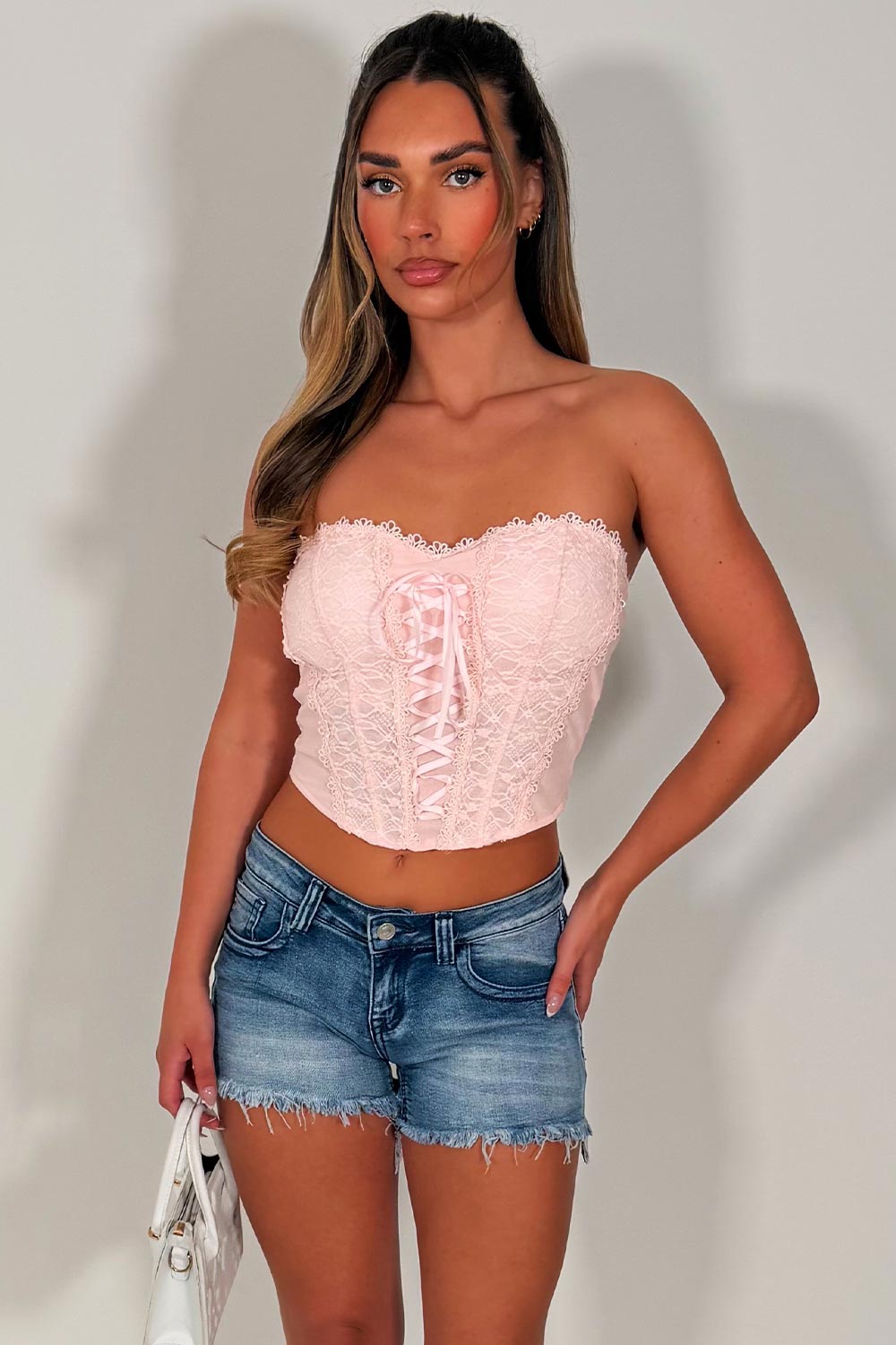 womens ripped denim micro shorts 2016 summer holiday outfit styledup uk white fox 