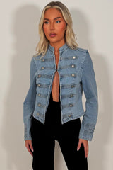 denim jacket with buttons styledup uk