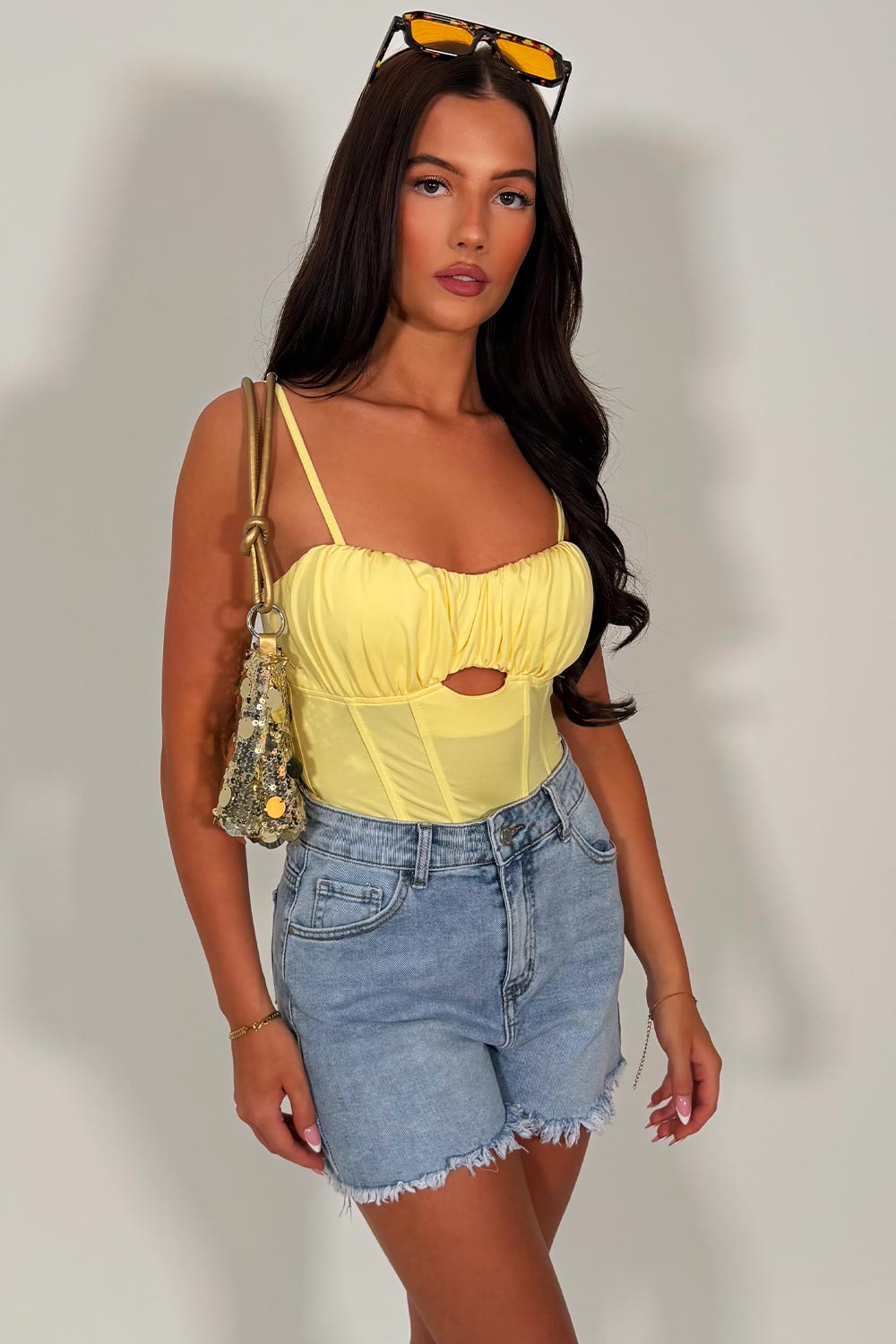 diamante rhinestone contrast pocket denim shorts for womens zara uk sale