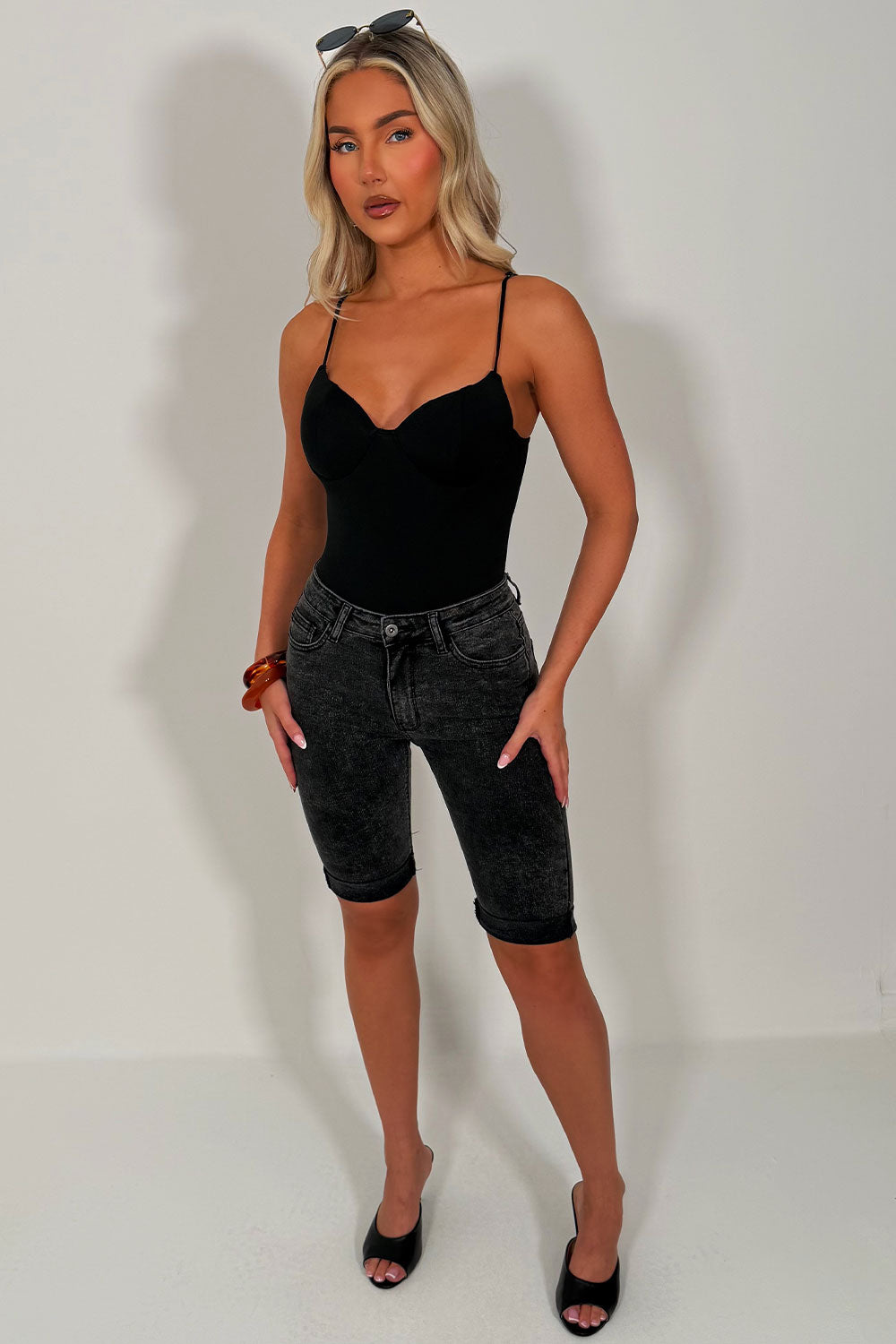 denim capri jeans styledup uk
