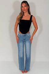 mid rise stretch denim blue jeans for womens zara uk 