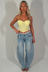 diamante rhinestone relaxed oversize denim blue jeans with lace trim zara womens uk