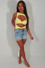 zara womens denim shorts with diamanties styledup