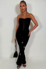 black rhinestone jeans zara womens 