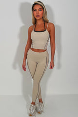alo yoga airbrush high waist legging & double up bra top two piece matching set uk sale styledup fashion uk sale