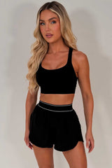 womens alo yoga running shorts black styledup