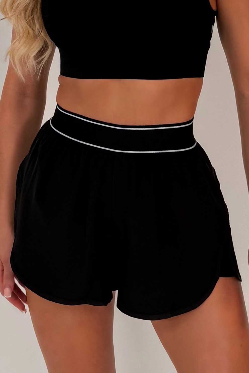 womens gym shorts black styledup uk 