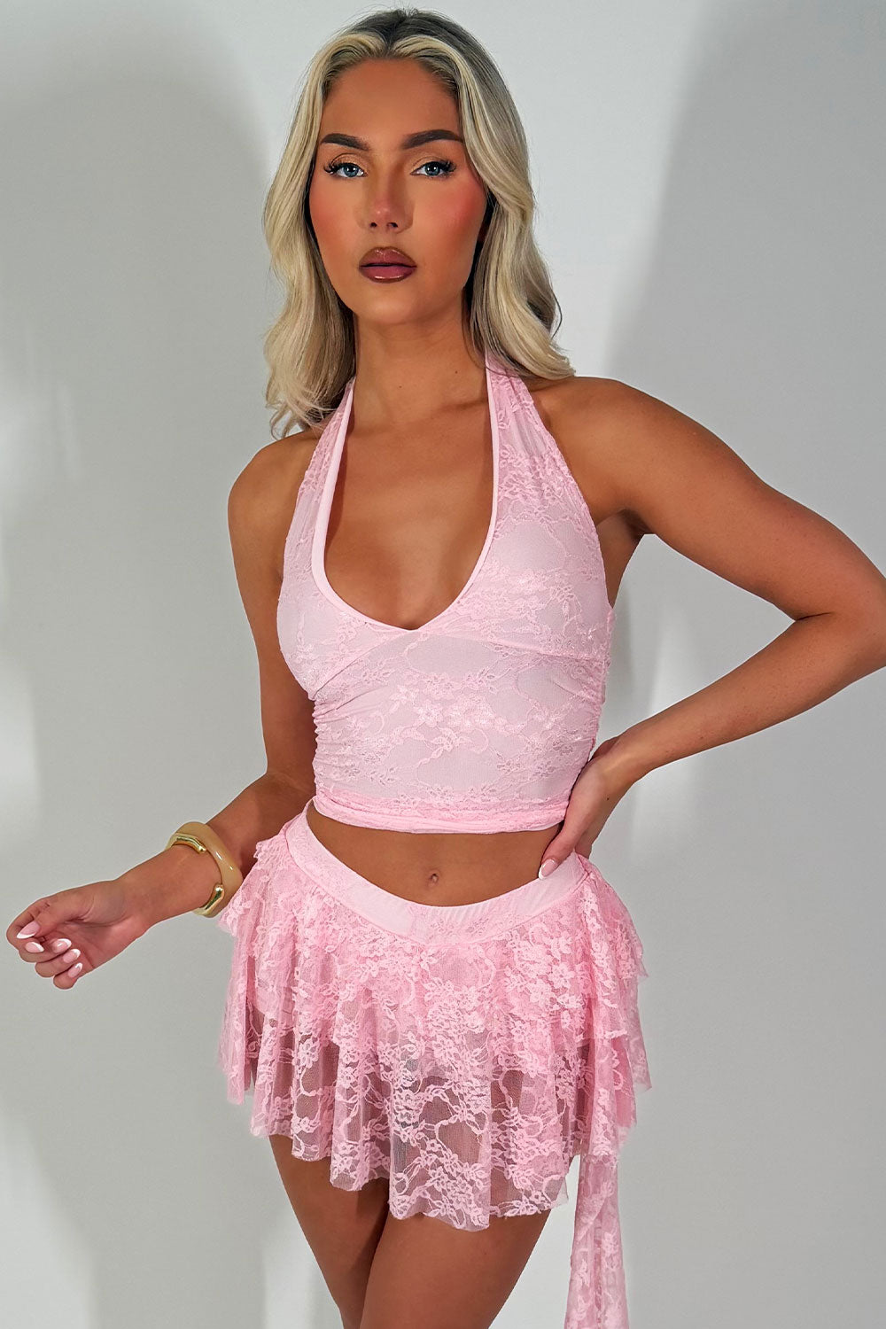 holiday festival lace skort and crop top co ord set going out rave outfit styledup