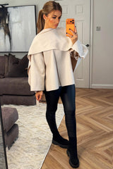womens cape with scarf poncho coat zara uk 