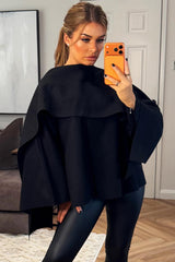 womens cape with scarf poncho coat zara uk 