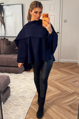 womens cape with scarf poncho coat zara uk 