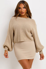 long sleeve knitted jumper womens