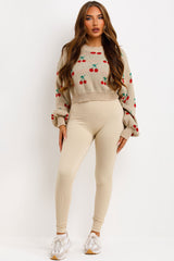 crop knitted jumper with cherries styledup