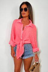 womens cheesecloth shirt top summer holiday outfit