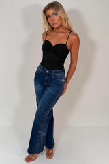 womens rhinestone diamante denim pants womens zara sparkly diamante jeans uk