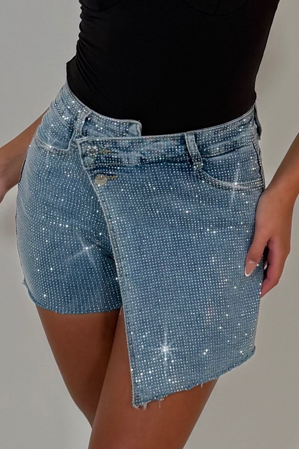 diamante rhinestone skort uk