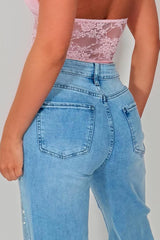 denim blue diamante rhinestone jeans womens 