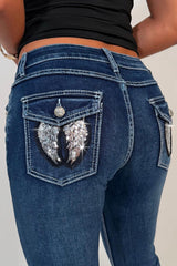 sparkly diamante sequin y2k jeans styledup uk