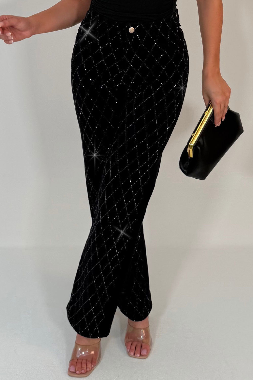 womens diamante jeans denim black styledup uk sale