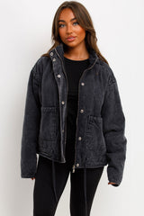 long sleeve quilted jacket for womens zara uk sale 