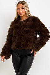 womens real fur bubble jacket uk