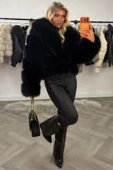 womens real fur bubble jacket for winter uk