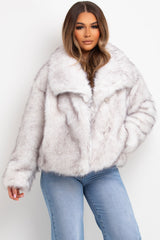 zara womens white faux fur jacket styledup