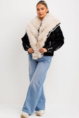 faux fur winter coat for womens