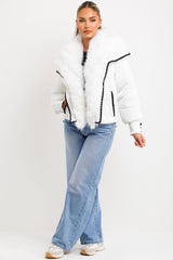 faux fur winter coat for womens