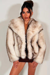 zara womens fur jacket with collar styledup
