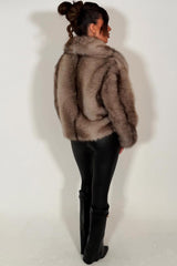 zara womens fur jacket with collars 