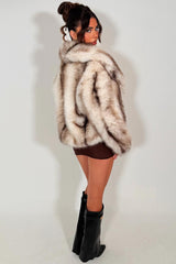 faux fur jacket with collar styledup uk
