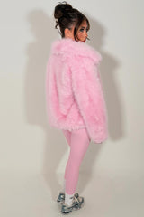 womens faux fur jacket zara uk