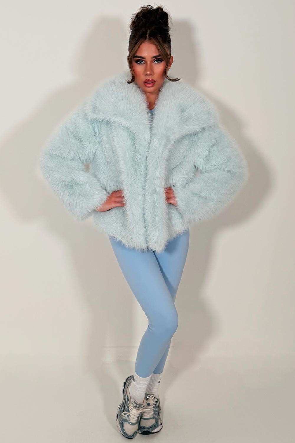 womens zara fur jacket styledup