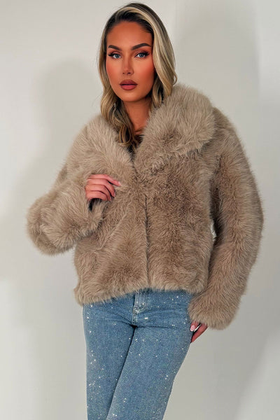 womens zara fur jacket styledup