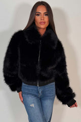 zara faux fur jacket womens uk styledup
