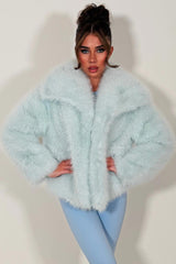 zara womens fur jacket with collar styledup