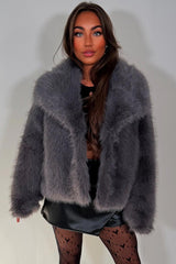 styledup grey fur jacket for womens