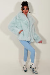 faux fur jacket for womens with collar styledup