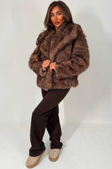 faux fur jacket with collars styledup