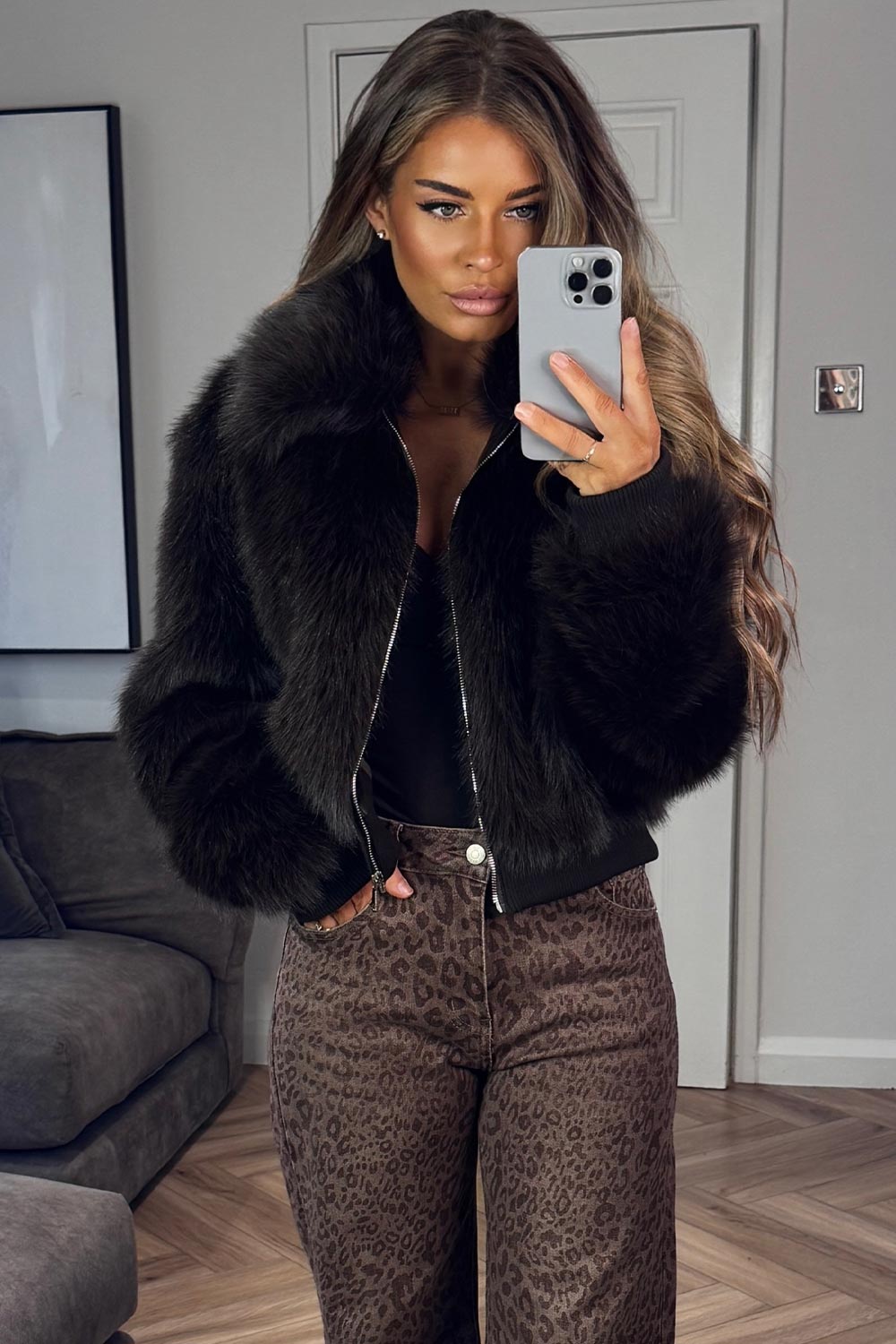 real fur jacket women