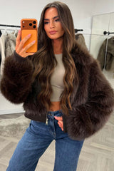 brown fur jacket womens zara uk styledup