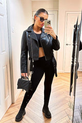 zara faux leather aviator jacket womens