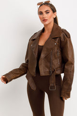 faux leather biker jacket zara womens uk