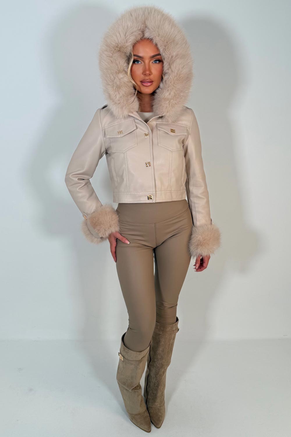 womens winter coats and jacket with fur hood styledup uk