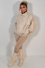 womens zara faux leather jacket uk styledup